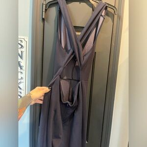 Navy blue dressy jumpsuit wide leg